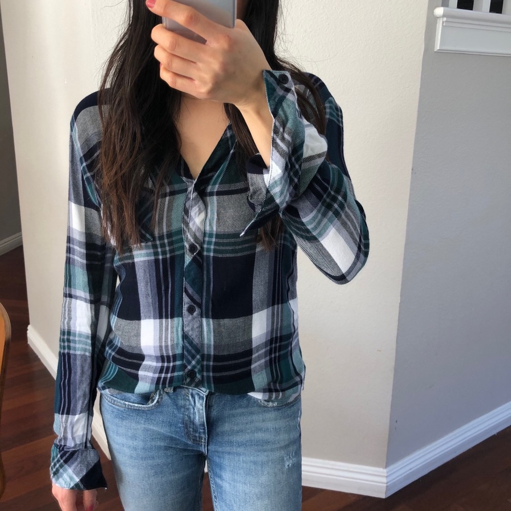 Rails plaid button down flannel shirt, size XS